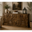 Crafters and Weavers Rustic-Modern Geometric Design Sideboard in Brown