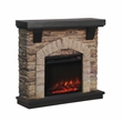 LIVILAND 45 in. Freestanding Magnesium Oxide Electric Fireplace in Tan