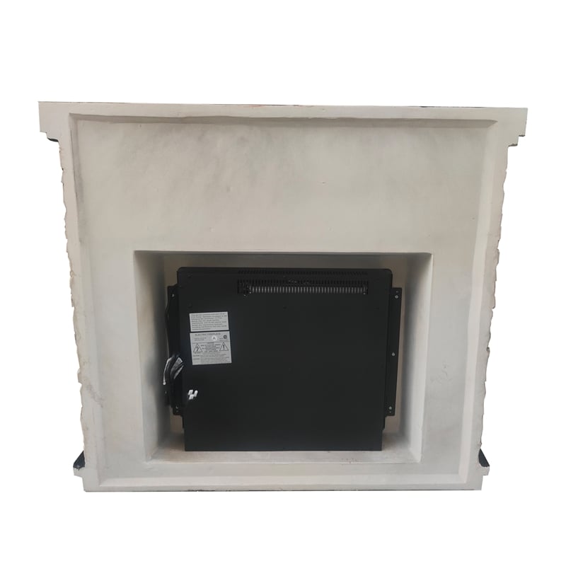 LIVILAND 45 in. Freestanding Magnesium Oxide Electric Fireplace in Tan
