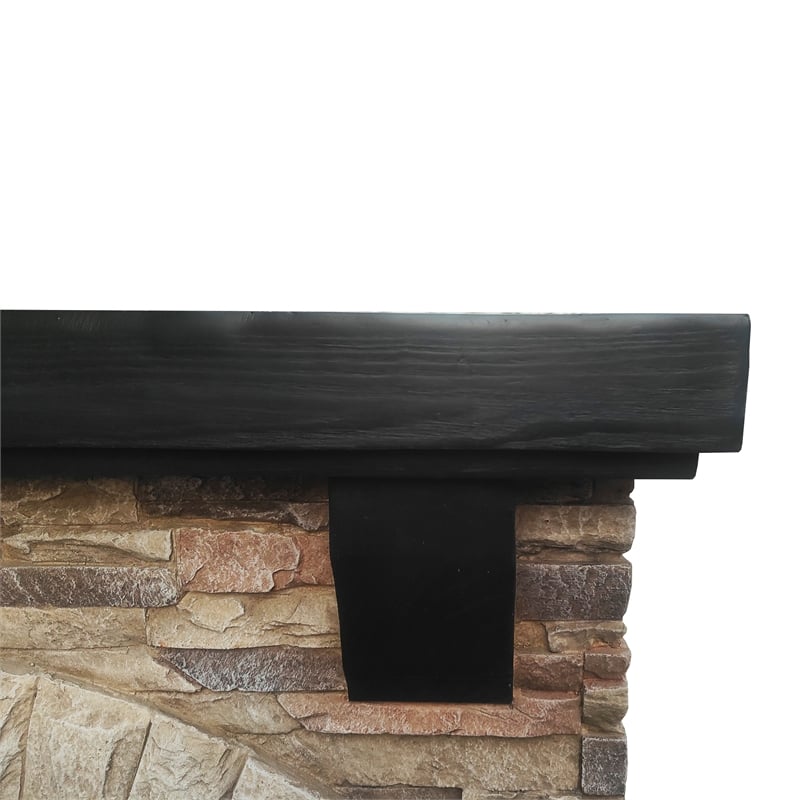 LIVILAND 45 in. Freestanding Magnesium Oxide Electric Fireplace in Tan
