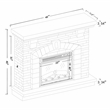 LIVILAND 45 in. Freestanding Magnesium Oxide Electric Fireplace in Tan