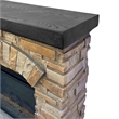 LIVILAND 36 in. Freestanding Electric Fireplace in Tan