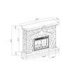 LIVILAND 36 in. Freestanding Electric Fireplace in Tan