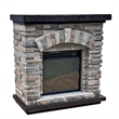 LIVILAND 36 in. Freestanding Electric Fireplace in Gray