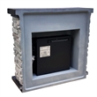 LIVILAND 36 in. Freestanding Electric Fireplace in Gray