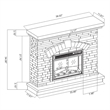 LIVILAND 36 in. Freestanding Electric Fireplace in Gray