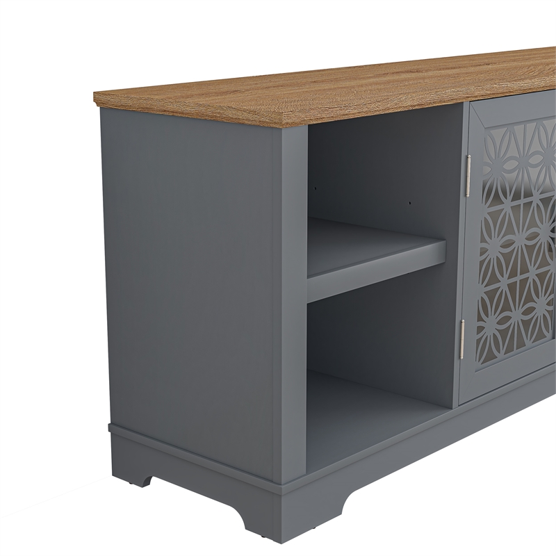 LIVILAND 70 in. TV Stand Media Console for TV up to 75 in. - Gray