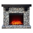 LIVILAND 44 in. Freestanding Electric Fireplace in Cool Gray Stone