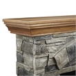 LIVILAND 40 in. Magnesium Oxide Freestanding Electric Fireplace in Tan