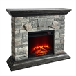LIVILAND 40 in. Magnesium Oxide Freestanding Electric Fireplace in Gray