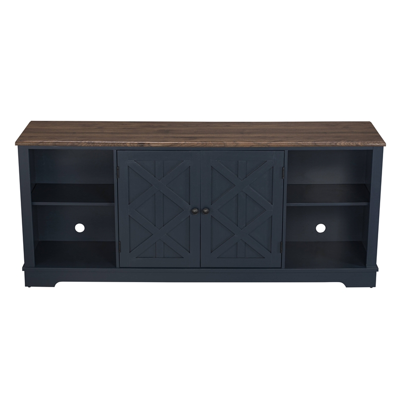 LIVILAND 70 in. TV Stand Media Console for TV up to 75 in. - Navy Blue