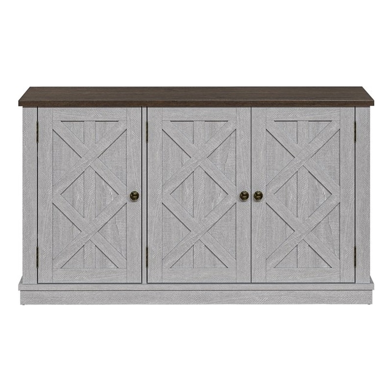 LIVILAND 48 in. TV Stand Media Console for TV up to 53 in. - Off White