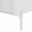LIVILAND Modern Engineered Wood 9-Bottle Capacity Wine Cabinet in White
