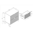LIVILAND Modern 2-Drawer Nightstand Bedside Table End Table Furniture - Black