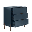 LIVILAND Modern 3-Drawer Nightstand Bedside Table End Table Furniture - Navy