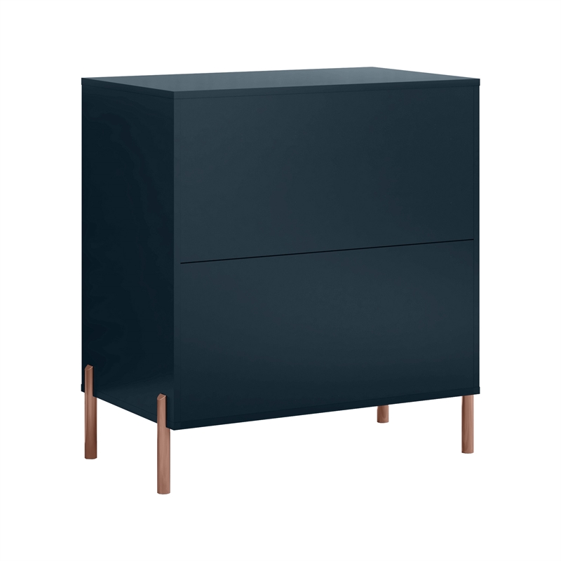 LIVILAND Modern 3-Drawer Nightstand Bedside Table End Table Furniture - Navy