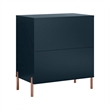 LIVILAND Modern 3-Drawer Nightstand Bedside Table End Table Furniture - Navy