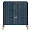 LIVILAND Modern 3-Drawer Nightstand Bedside Table End Table Furniture - Navy