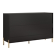 LIVILAND Modern 6-Drawer Double Dresser- Stylish Bedroom Storage - Black