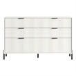 LIVILAND Modern 6-Drawer Double Dresser- Stylish Bedroom Storage - Off White