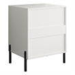 LIVILAND Modern 2-Drawer Nightstand Bedside Table End Table Furniture -Off White