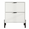 LIVILAND Modern 2-Drawer Nightstand Bedside Table End Table Furniture -Off White