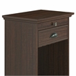 LIVILAND Wine Cabinet w/Metal Glass Holder & Lattice Rack in Dark Wood