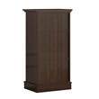 LIVILAND Wine Cabinet w/Metal Glass Holder & Lattice Rack in Dark Wood