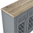 Versatile Buffet Cabinet with Glass Doors and Adjustable Shelves  Gray