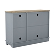Versatile Buffet Cabinet with Glass Doors and Adjustable Shelves  Gray