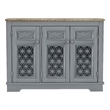 Versatile Buffet Cabinet with Glass Doors and Adjustable Shelves  Gray