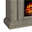 36-Inch Electric Fireplace with Mantel & Wood Finish - Wood Brown
