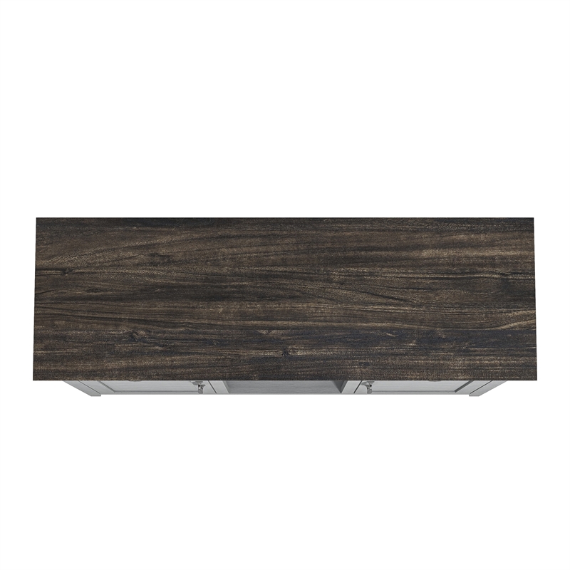 Elegant Wine Cabinet with Built-in wine rack - Grey