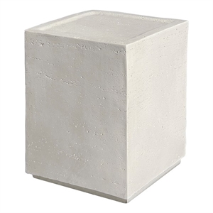LIVILAND 14.2&quot Indoor/Outdoor Accent Table - Ivory