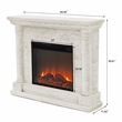 LIVILIAND 44.5 in. Freestanding Electric Fireplace - Ivory Travertine