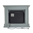 LIVILIAND 44.5 in. Freestanding Electric Fireplace - Ivory Travertine