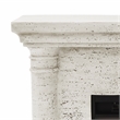 LIVILIAND 44.5 in. Freestanding Electric Fireplace - Ivory Travertine