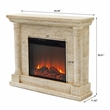 LIVILIAND 44.5 in. Freestanding Electric Fireplace - Sahara Travertine