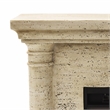 LIVILIAND 44.5 in. Freestanding Electric Fireplace - Sahara Travertine