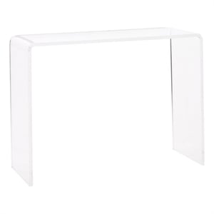 Fox Hill Trading Pure Decor 15&quot Lucite and Acrylic Console Table in Clear