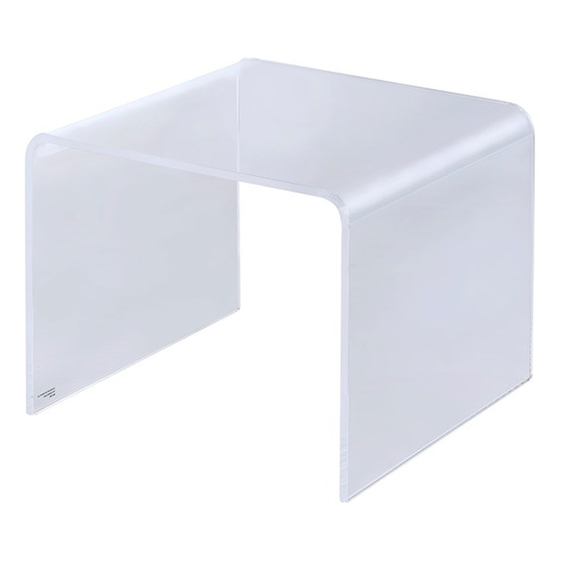 Fox Hill Trading Pure Decor Lucite Acrylic Cocktail Tables in Clear (Set of 2)