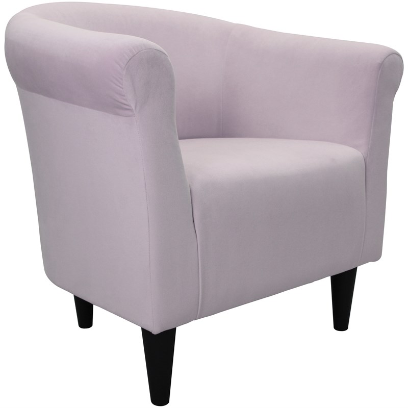 Fox Hill Trading Marlee Traditional Fabric Club Chair in Light Pink