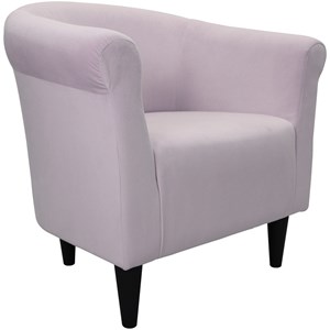 Fox Hill Trading Marlee Traditional Fabric Club Chair in Light Pink