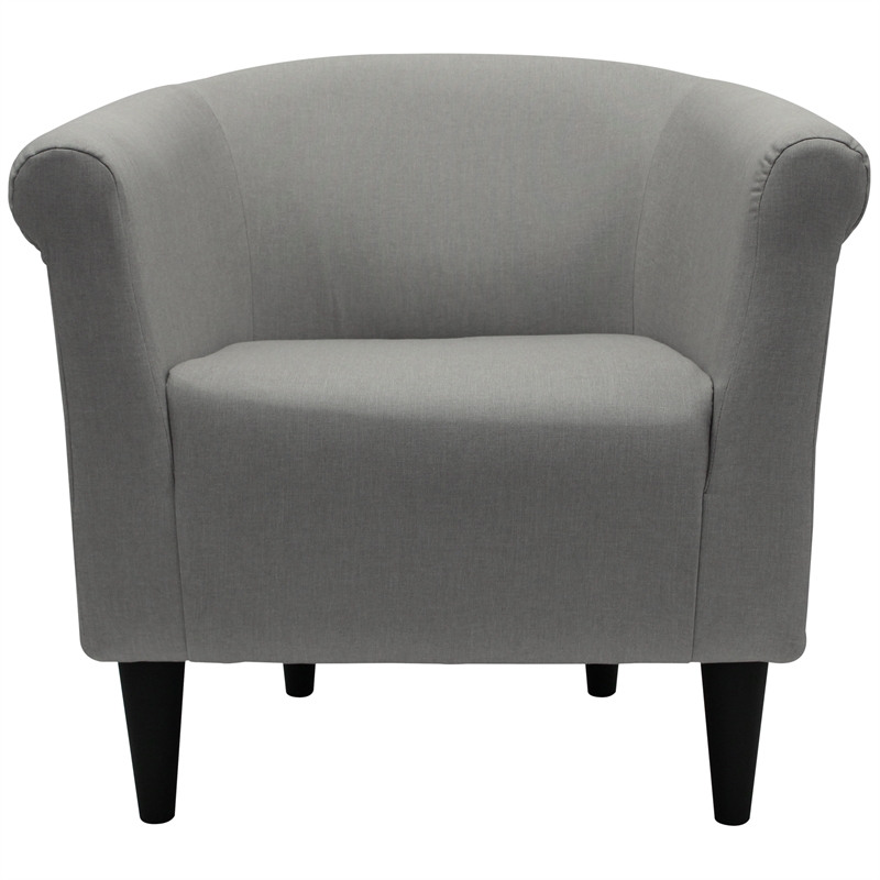 Fox Hill Trading Marlee Traditional Fabric & EPS Club Chair in Gray