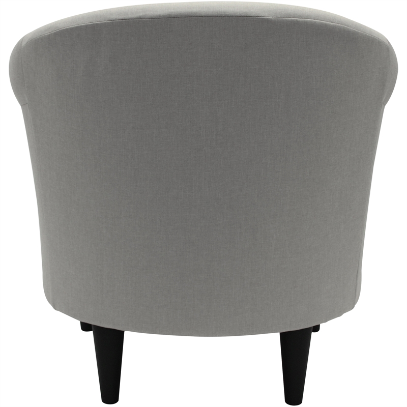 Fox Hill Trading Marlee Traditional Fabric & EPS Club Chair in Gray
