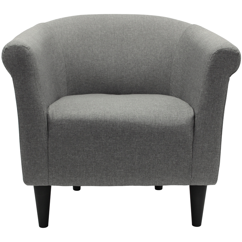 Fox Hill Trading Marlee Traditional Fabric & EPS Club Chair in Gray