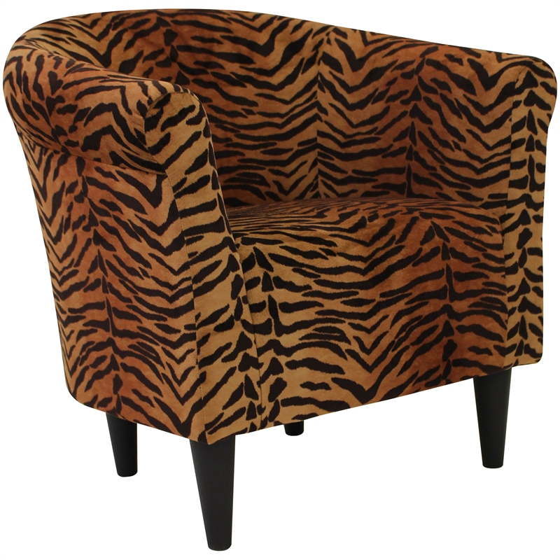 Fox Hill Trading Marlee Traditional Fabric & EPS Club Chair in Brown