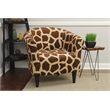 Fox Hill Trading Marlee Traditional Fabric & EPS Club Chair in Brown