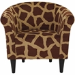 Fox Hill Trading Marlee Traditional Fabric & EPS Club Chair in Brown