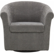 Fox Hill Trading Marlee Traditional Polyester Fabric Club Chair in Gray